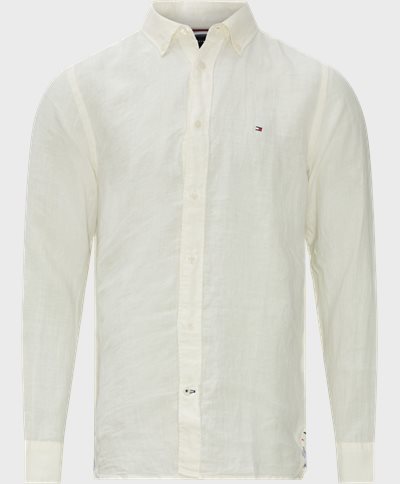 Tommy Hilfiger Shirts 23147 PIGMENT DYED LINEN RF SHIRT White
